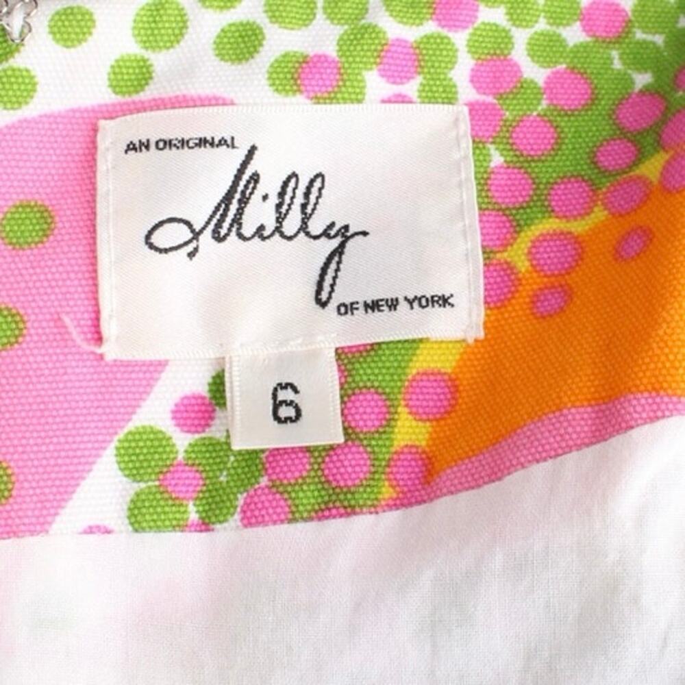 Milly of New York Vintage 1970s Floral Cotton Dress - Picture 6 of 7
